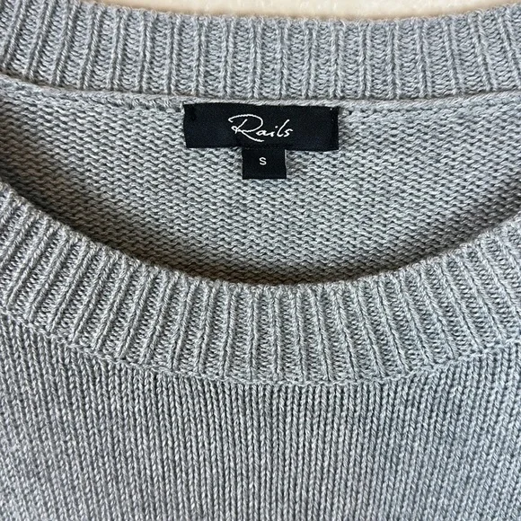 RAILS PERCI HEATHER GRAY ANIMAL STARS CASHMERE BLEND KNIT SWEATER - Picture 7 of 9
